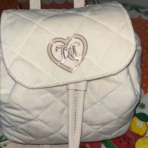 Juicy Couture Quilted White Backpack